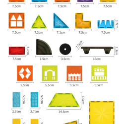 Magnētiskie kluči LELINO Diamond 75 gab.