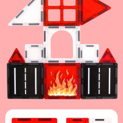 Magnētiskās flīzes LELINO Fantasy Fire Control  48 gab.